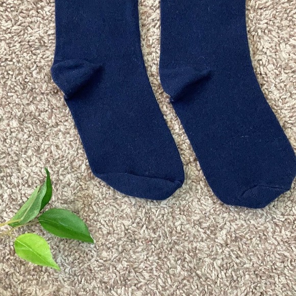 Kids Socks Navy Blue Land's End Youth Girls Boys Unisex Junior Stretch Comfy - Picture 4 of 9